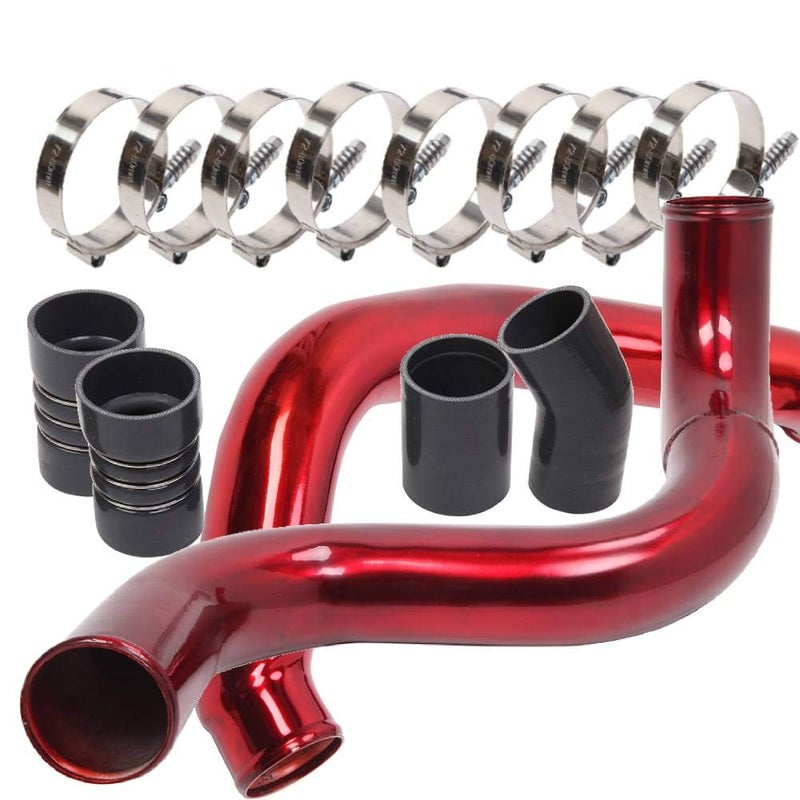 MOOSUN Turbo Intercooler kit Pipe Boot for Ford 6.0L CAC Intercooler Pipe Boot kit 03-07 Tube Powerstroke for Ford F250 F350 F450 F550 (Red) - Image 1